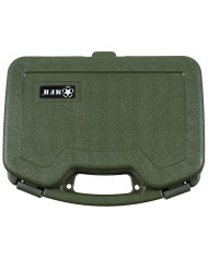 Pistol Case, Plastic, large, lockable, OD green