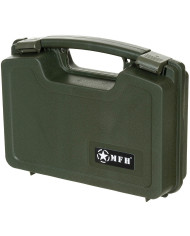 Pistol Case, Plastic, small, lockable, OD green