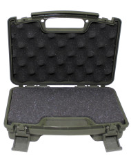 Pistol Case, Plastic, small, lockable, OD green