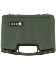 Pistol Case, Plastic, small, lockable, OD green