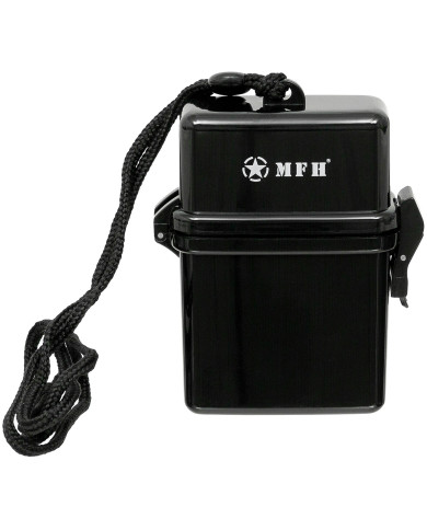 Box, Plastic, waterproof, neck strap, black