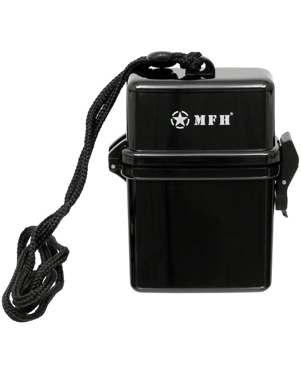 Box, Plastic, waterproof, neck strap, black