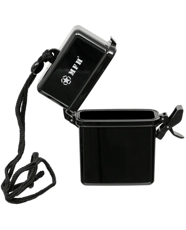 Box, Plastic, waterproof, neck strap, black