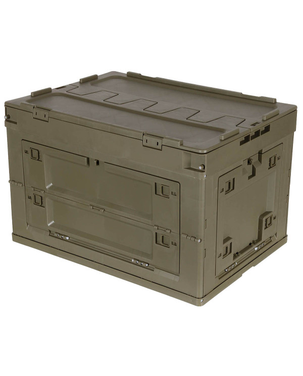 Box, Plastic, foldable, 60 l, OD green