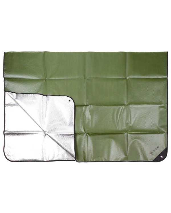 Emergency Tarp, OD green, one side aluminium-coated