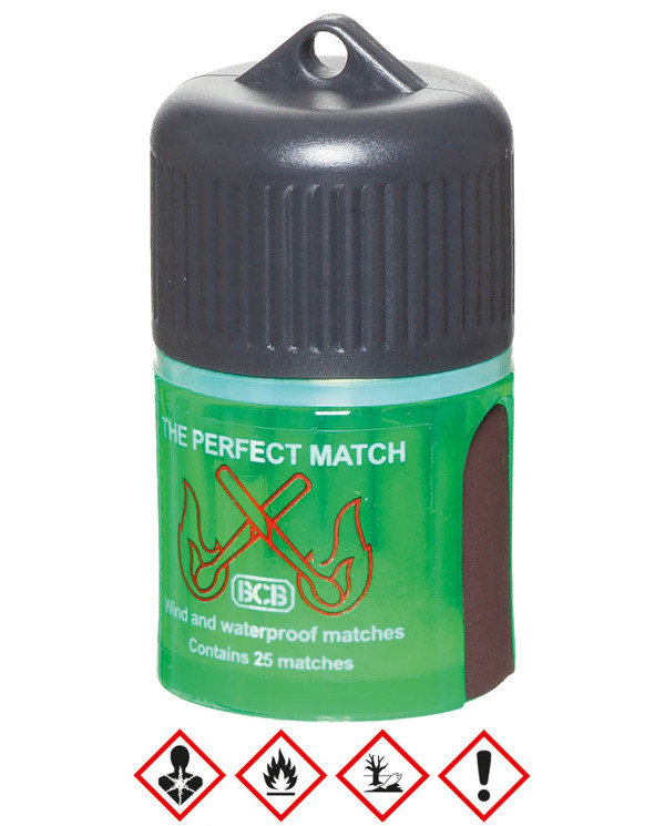 BCB Matches with box, wind- and waterproof, 25 pcs.