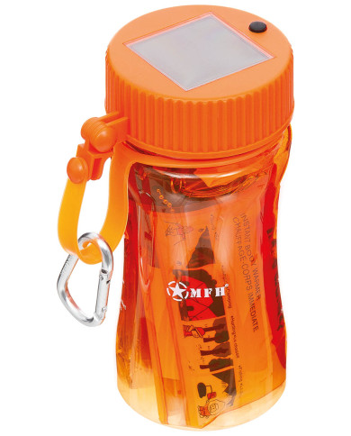 Survival Kit, "Extreme", 34-part, orange-transparent