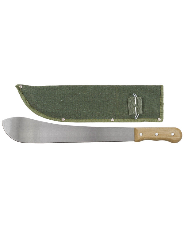 Bolo Machete, with canvas sheath, wooden handle