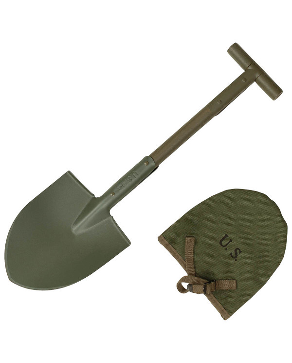 US T-Spade, M10, OD green,  with canvas case