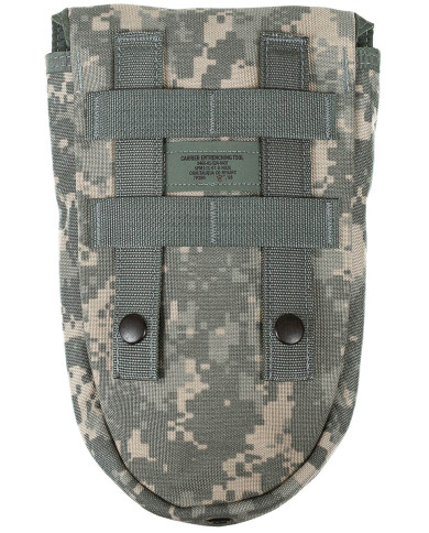 Folding Spade, 3-part, OD green, with orig. US pouch, like new