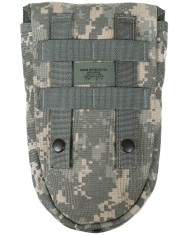 Folding Spade, 3-part, OD green, with orig. US pouch, like new