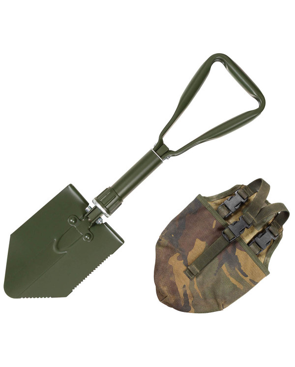 BW Folding Spade, 3-part, OD green, with used pouch
