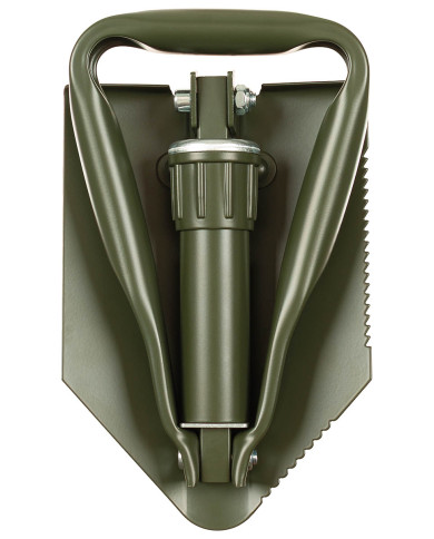 BW Folding Spade, 3-part, OD green, with used pouch