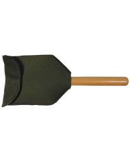 Folding Spade, wooden shaft, "Deluxe", 2-part