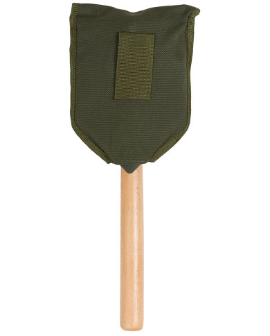 Folding Spade, wooden shaft, "Deluxe", 2-part