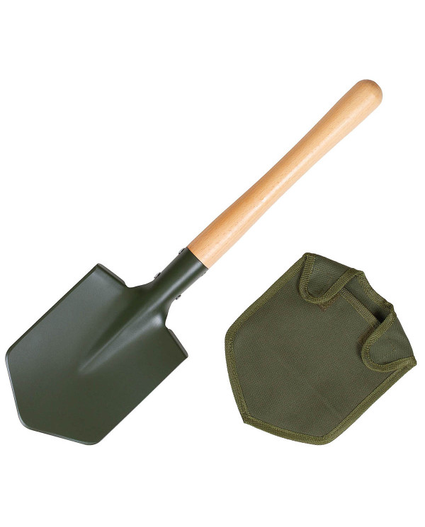 Spade, wooden shaft, extra stable