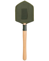 Spade, wooden shaft, extra stable