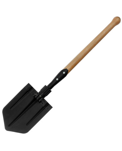 NVA Folding Shovel, with wooden shaft