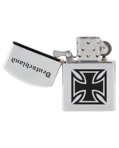 Windproof Lighter, chrome polished, "Deutschland", unfilled