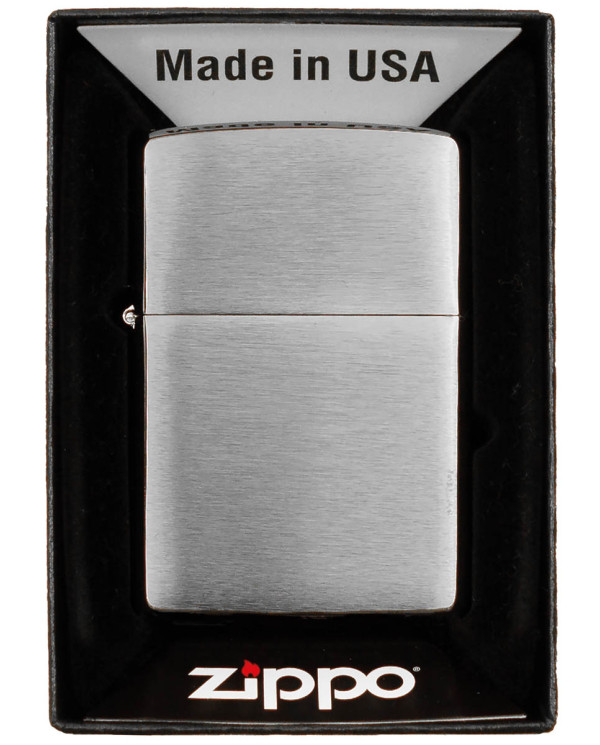 Windproof Lighter, Zippo, "Chrome Brushed", unfilled