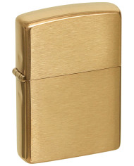 Windproof Lighter, Zippo, "Brushed Brass", unfilled
