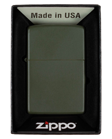 Windproof Lighter, Zippo, "Green Matte", unfilled