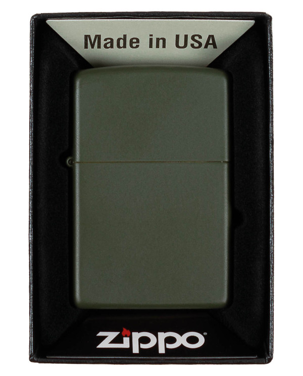 Windproof Lighter, Zippo, "Green Matte", unfilled