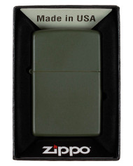 Windproof Lighter, Zippo, "Green Matte", unfilled