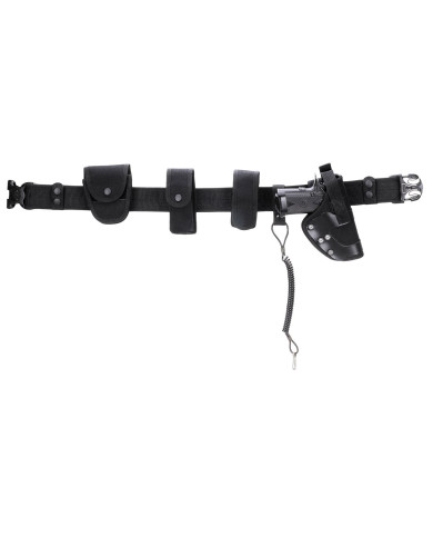 Nylon Belt, "Security", black, 8-part, PP inlay