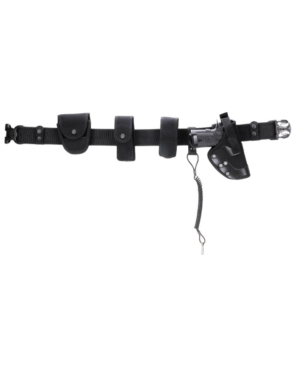 Nylon Belt, "Security", black, 8-part, PP inlay