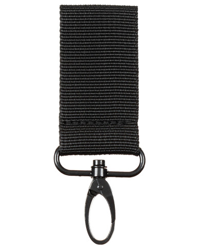 Keychain, black, metal hook