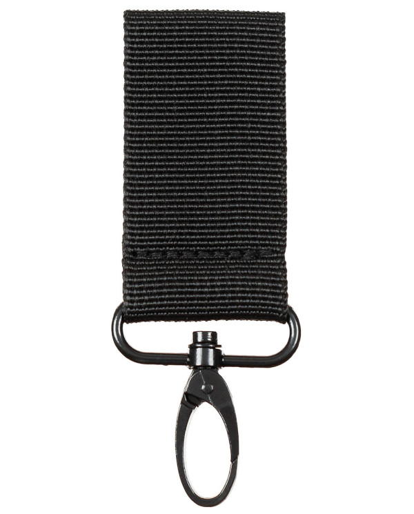 Keychain, black, metal hook