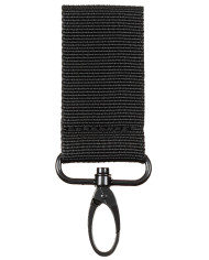 Keychain, black, metal hook