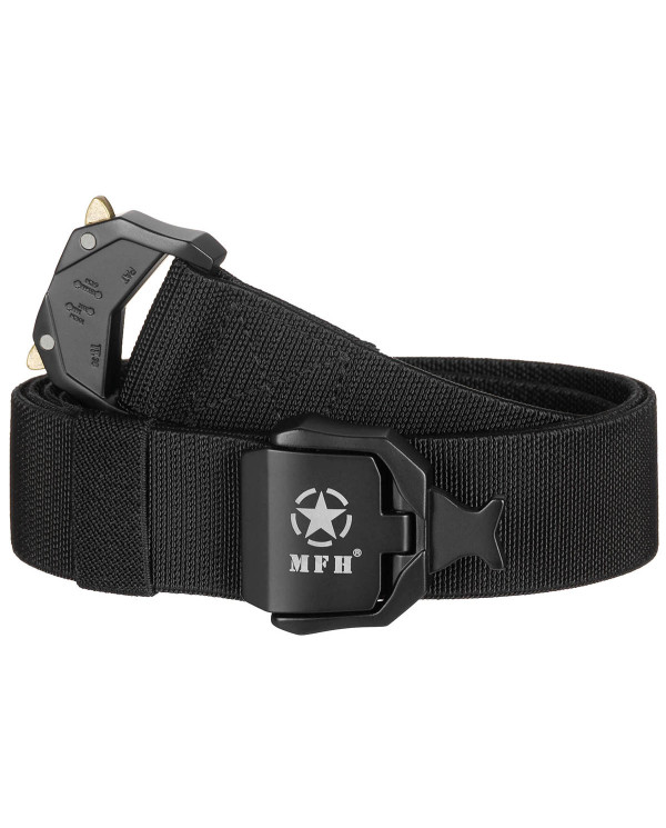 Web Belt, "Quick Release", black, ca. 3.7 cm