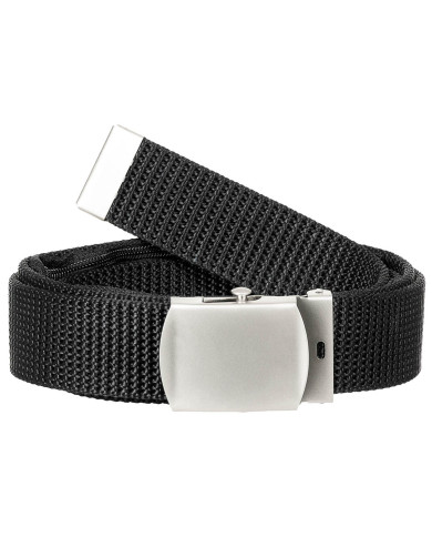 Web Belt, w. money compartment, black, ca. 3.2 cm