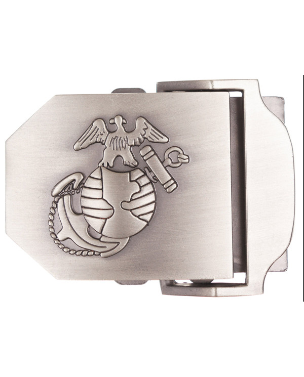 USMC Buckle for Web Belt, silver, metal, ca. 4 cm