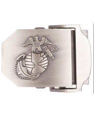 USMC Buckle for Web Belt, silver, metal, ca. 4 cm