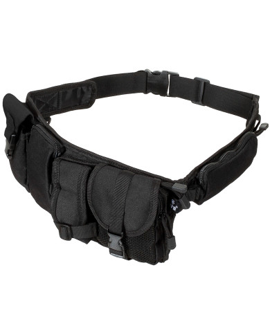 Waist Belt, 6 pockets, ca. 5.5 cm, black