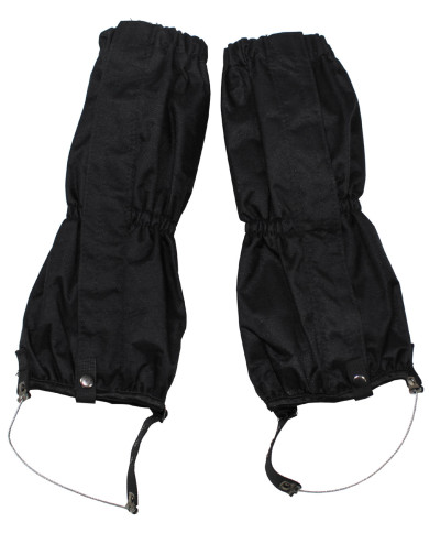 Gaiters, black, with zip, steel wire