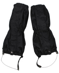 Gaiters, black, with zip, steel wire