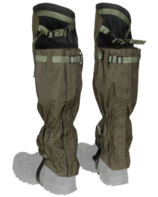 Gaiters, "Overknee", OD green,  with zip