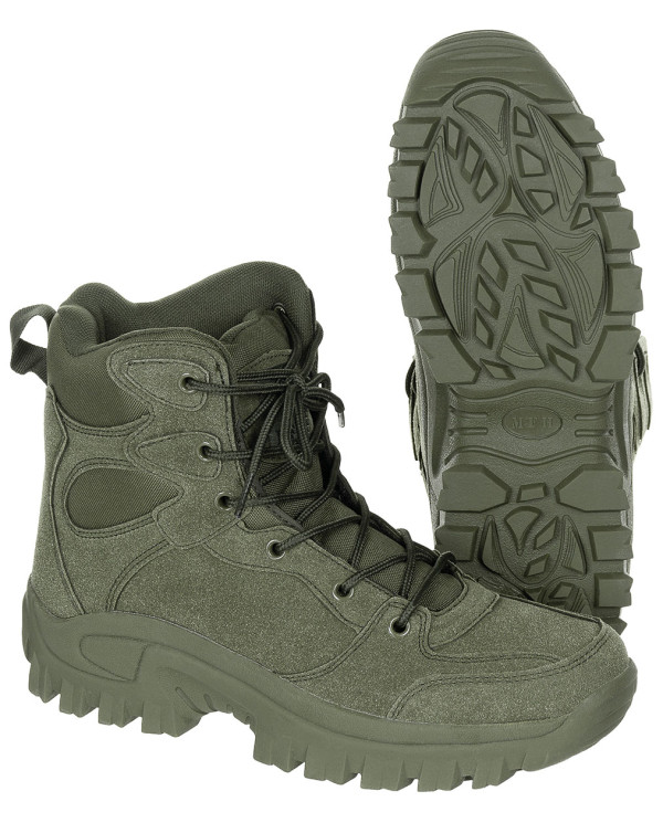Boots, "Commando", OD green, ankle-high