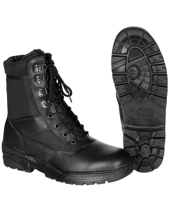 Boots, "Security", black, 8-hole, rubber sole