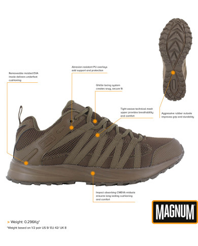 Low Shoes, "MAGNUM",  Storm Trail Lite, coyote tan