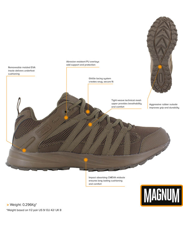 Low Shoes, "MAGNUM",  Storm Trail Lite, coyote tan