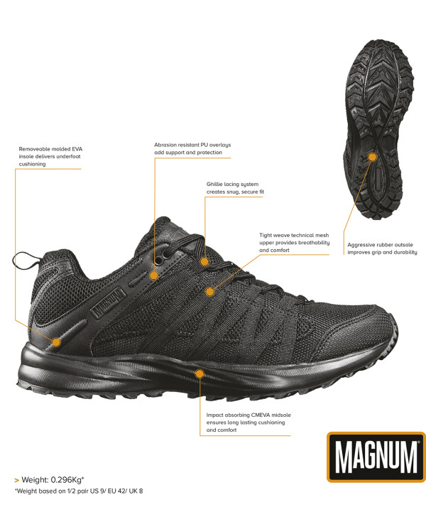 Low Shoes, "MAGNUM",  Storm Trail Lite, black