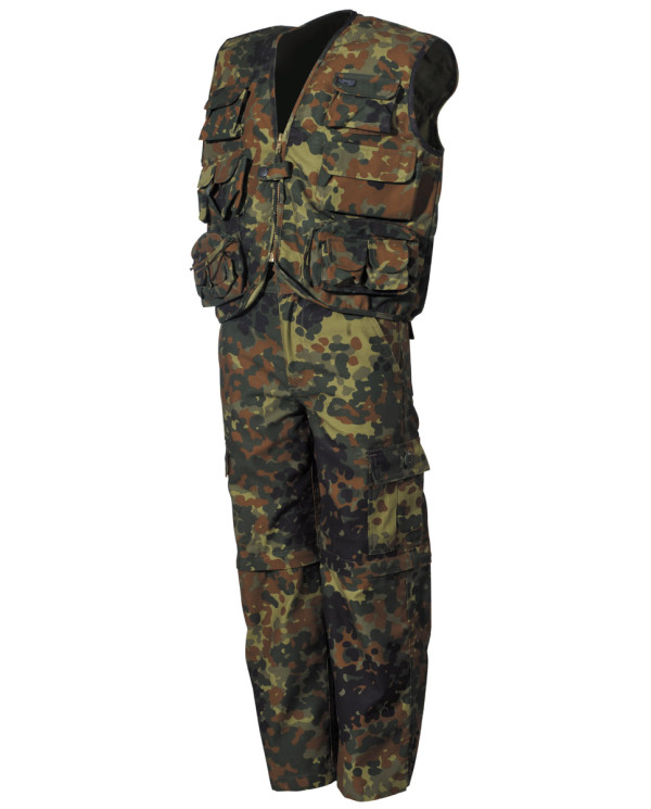 Kids Set, Pants and Vest, flecktarn, detachable trouser legs