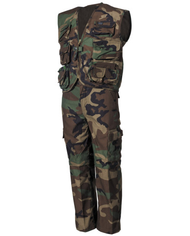 Kids Set, Pants and Vest, woodland, detachable trouser legs