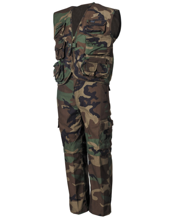 Kids Set, Pants and Vest, woodland, detachable trouser legs