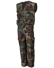 Kids Set, Pants and Vest, woodland, detachable trouser legs